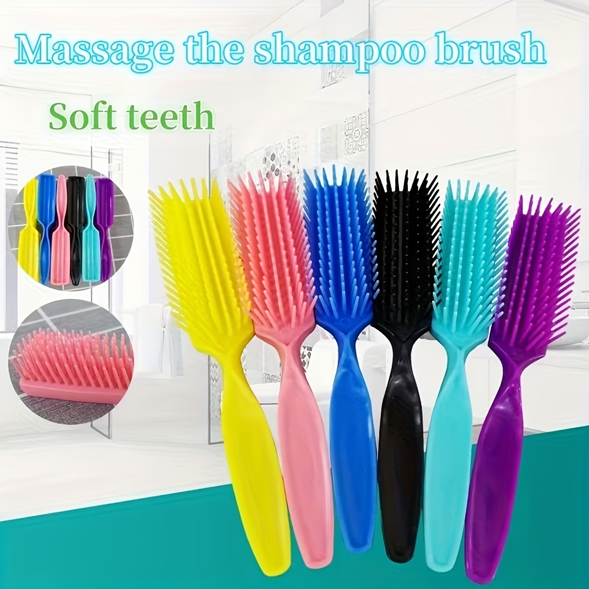 Hair Care For Curly Dry Hair - 6 قطع من أمشاط التدليك ذات