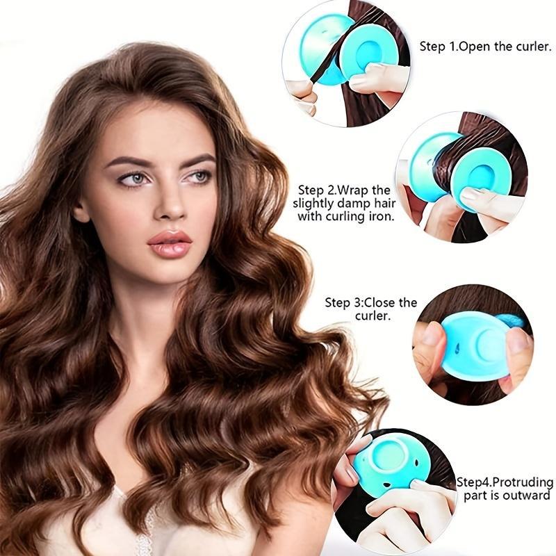 Hair Care For Curly Dry Hair - 10 قطعة مموج الشعر ماجيك سيليكون