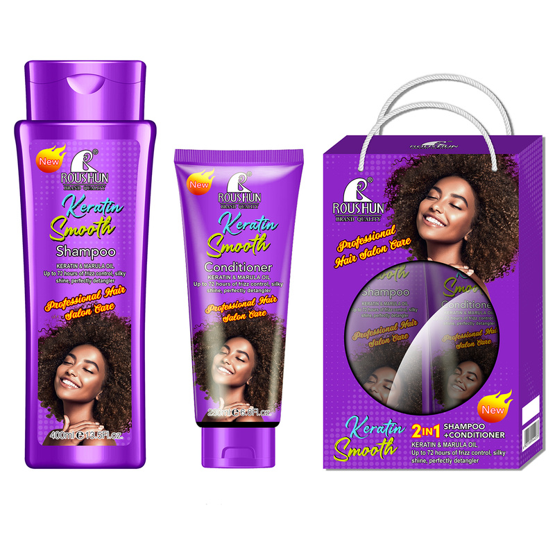 Hair Care Keratin - مجموعة شامبو وبلسم الكيراتين تنظف فروة