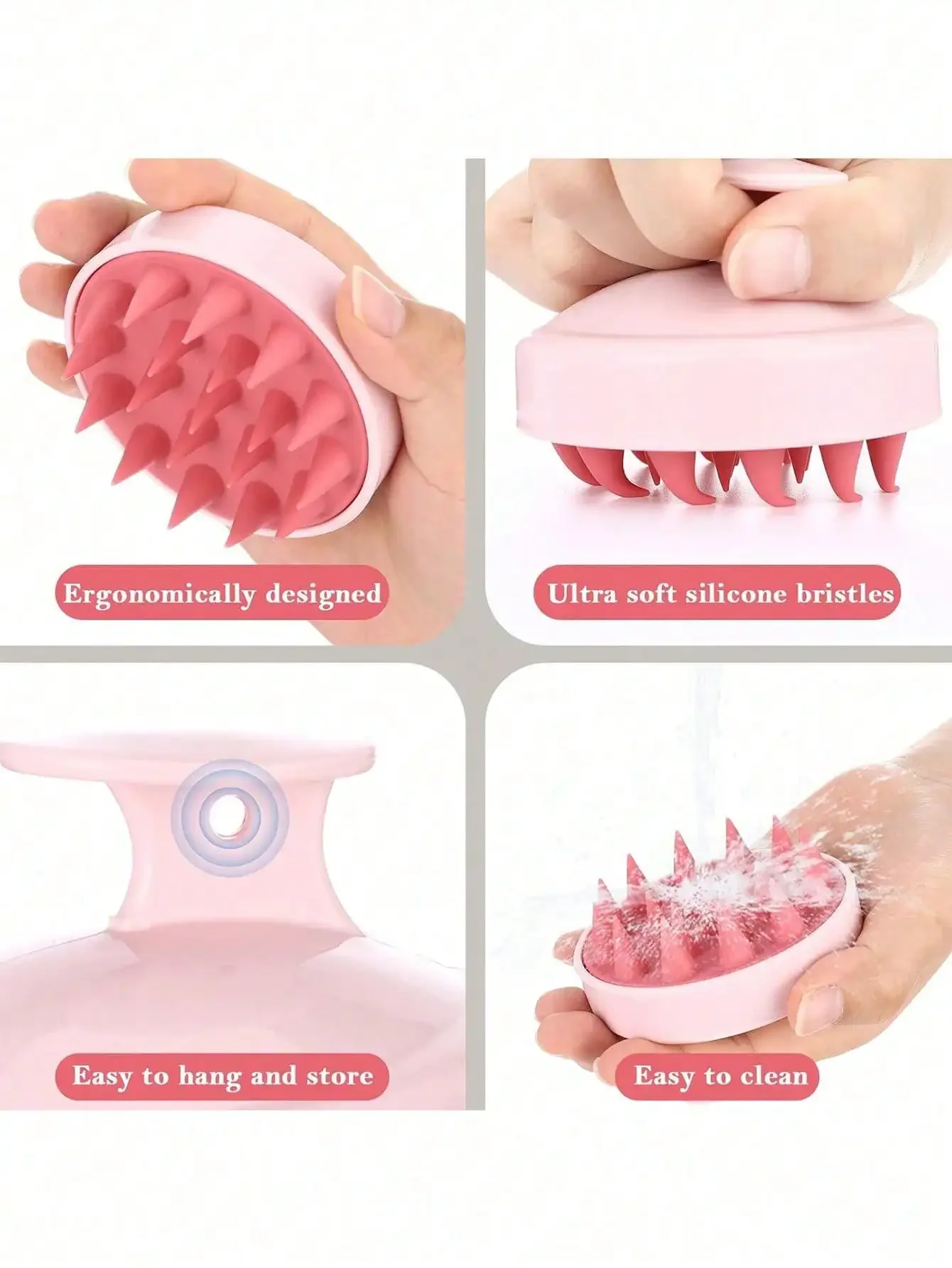 فرشاة شامبو ناعمة من السيليكون - مراجعة Hair Care For Curly Dry Hair وسعره