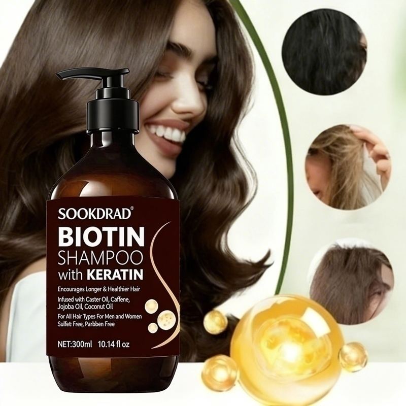 شامبو الشعر بالبيوتين والكيرات - مراجعة Hair Care Keratin Shampoo وسعره
