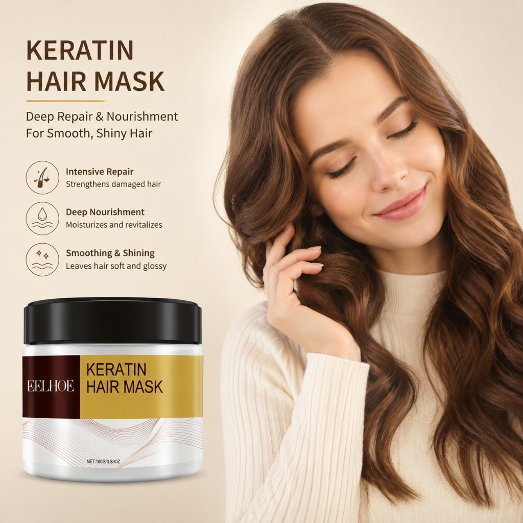 قناع الشعر بالكيراتين وزيت الأ - مراجعة Hair Care Keratin وسعره