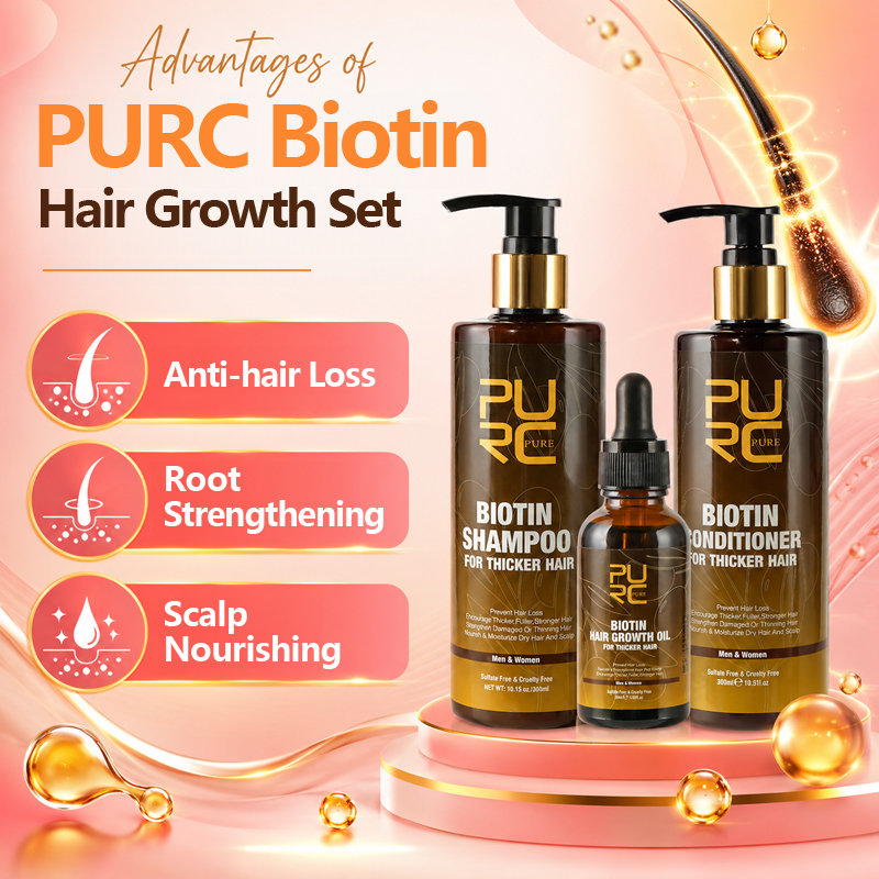 PURC البيوتين زيت نمو الشعر شا - مراجعة Hair Care Keratin Shampoo وسعره